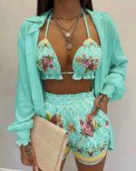 Damen 3 Stück Set Sommer Outfit